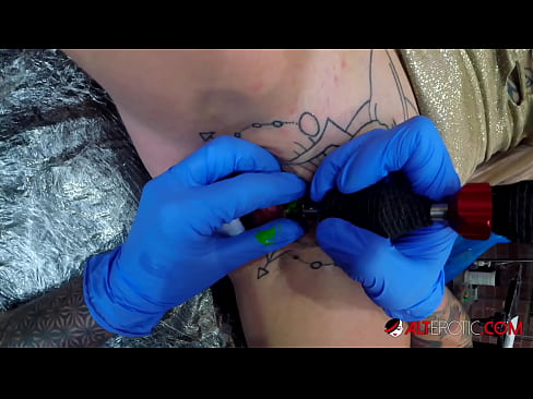 ❤️ Extremely tattooed hottie Sully Savage got a tattoo on her clitoris ❤ Quality porn at us